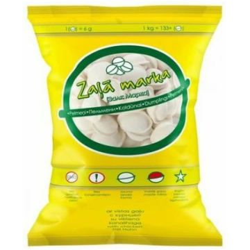 Pelmeņi "Zaļā marka" ar vistas gaļu 1kg