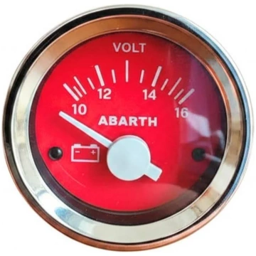 Voltmetro Abarth Fondo Rosso | Alta Qualità Fiat 5