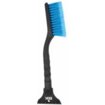 BESK Snow scraper with brush 40x9.8cm black/ blue 