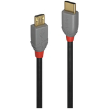 Lindy USB 2.0 Typ C an Micro-B Kabel Anthra Line 1