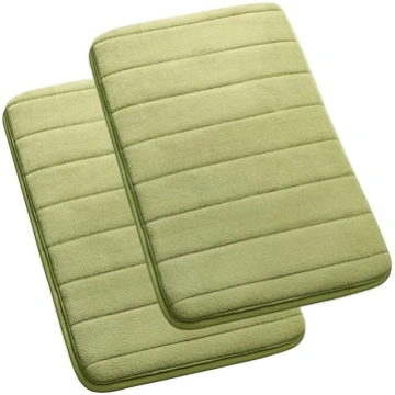 PiccoCasa 2 Pack Memory Foam Bath Mat 17x24 collu 