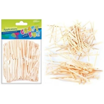 Koka kociņi dekorēšanai, 1000 gab. Craft with fun