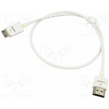 Cable; HDMI plug,mini HDMI plug; Len: 0.5m; white;