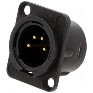 Connector: XLR | socket | male | PIN: 4 | straight