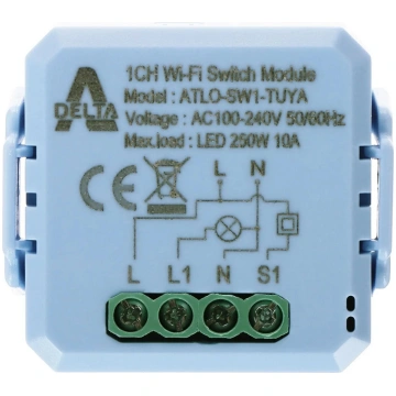 LED apgaismojuma kontrolieris GENWAY ATLO-SW1-TUYA