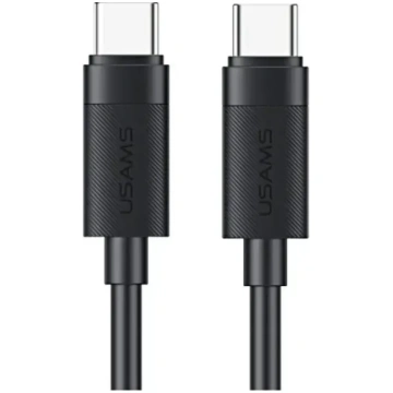 USAMS U94 60W USB-C uz USB-C kabelis 1m – melns