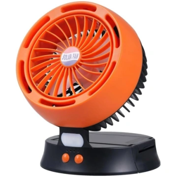 Saules kempinga ventilators ar LED apgaismojumu, g