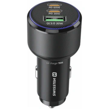 Swissten PD 2x USB-C / USB Automašīnas Lādētājs 95