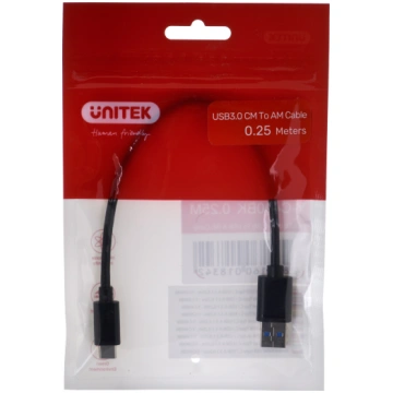 Kabelis Unitek USB - USB-C 3.1 Y-C490BK USB, USB-C