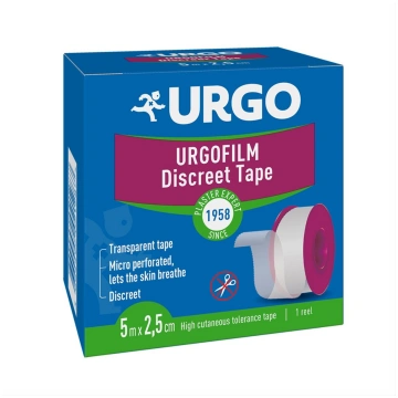 URGO FILM, ruļļa, polietilēna plāksteris, 5 m x 2,