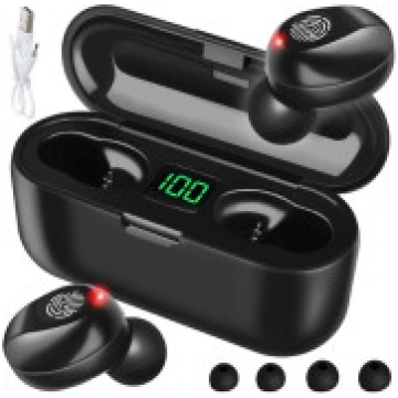 Bezvadu kompaktas sporta austiņas ar powerbank kei