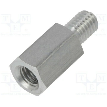 Screwed spacer sleeve; 12mm; Int.thread: M5; Ext.t