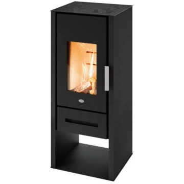 EVA CALOR granulu kamīns-krāsns LIVIA 9.5kW (melns