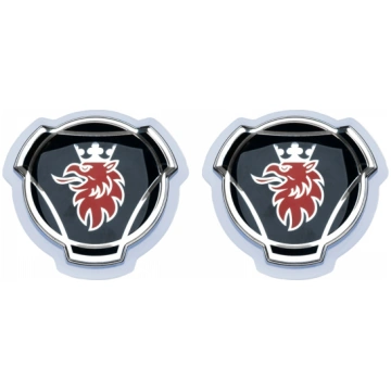 SCANIA emblēma ar LED malu, ksenona balts, 9,5x9,5
