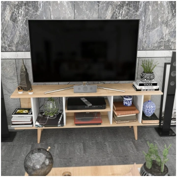 TV statīvs, Hanah Home, Sapphire Balts, 160 x 38,6