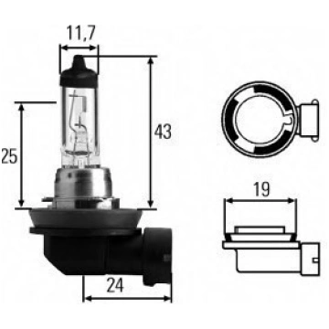 Auto spuldze H8 12V 35W PGJ19-1 BOSCH 1987302081