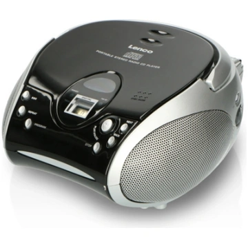 Lenco CD magnetola, melna/ sudraba SCD-24 Black/Si