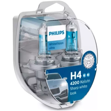 Halogēna spuldze PHILIPS WhiteVision Ultra H4 12V,