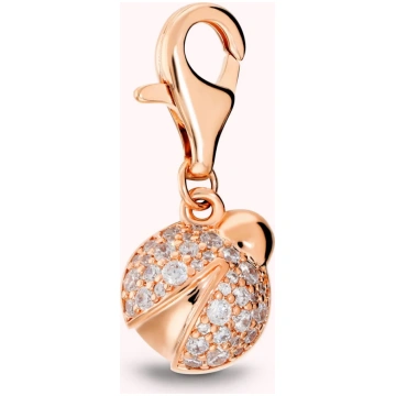 LUCKY CHARM - Lucky Ladybug Pendant with Cubic Zir