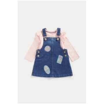 MOTHERCARE krekls ar garām piedurknēm un sarafāns,