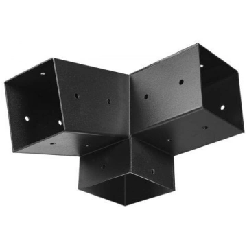 Pergolas stiprinājumu komplekts, 92x92 mm, melns, 
