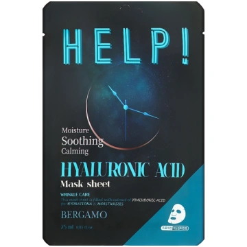 Sejas maska Bergamo Help! Hyaluronic Acid, 25 ml