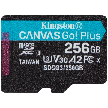 Kingston Canvas Go! Plus 256GB microSD Memory Card