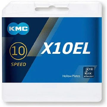 Ķēde - KMC X10EL Silver - BX10ELN14 - 10 ātrumi, 1