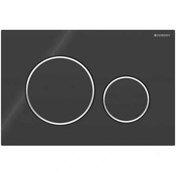 Geberit Placca di comando SIGMA 20 ROUND Nera/Crom