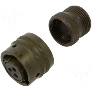 Connector: military | plug | female | PIN: 3 | PT/