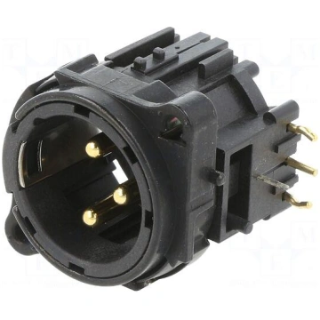 Connector: XLR | socket | male | PIN: 3 | angled 9