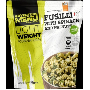 Lightweight Fusilli with spinach and walnuts (VEGA