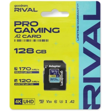 GOODRAM microSDXC 128GB V30 A2 UHS I U3 RIVAL + ad