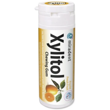 Košļājamā gumija Miradent Xylitol, augļu garša