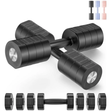 MERACH hanteles, 2 gab. regulējamas, 4-in-1 hantel