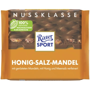 Ritter Sport Pilnpiena šokolāde ar grauzdētām, sāl