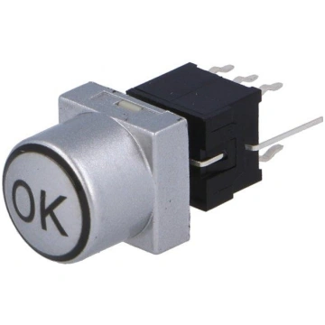 Switch: keypad; OK; Pos: 2; DPDT; 0.1A/30VDC; silv