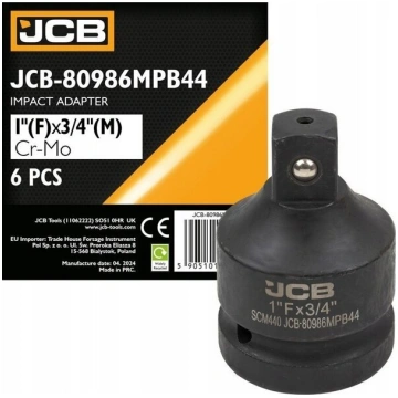 Jcb trieciena adapteris 1 collu (f) x 3/4 collu (m