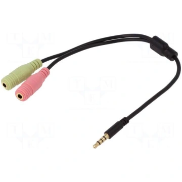Cable | Jack 3,5mm 4pin plug,Jack 3.5mm 3pin socke