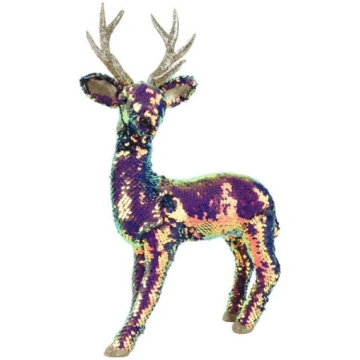 Dekors Briedis ar gliteriem 26x8x36cm