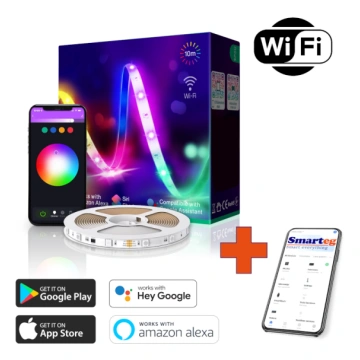 LED RGB sloksne 5 m IP44 (Wi-Fi)