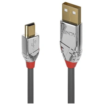 Lindy USB 2.0 Cable Type A/Mini-B Chrome Line M/M