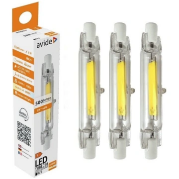 Avide LED spuldze 5W R7S 78mm 4000K 500lm 3 gab