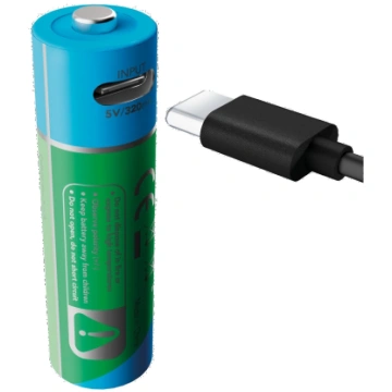 AA USB-C uzlādējamās baterijas 2 gab. Cellularline