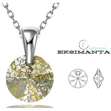 Sudraba Kaklarota ar Swarovski Elementu Eksimanta.