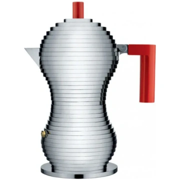 Moka kanniņa Illy Alessi Pulcina 1 cup, sarkana