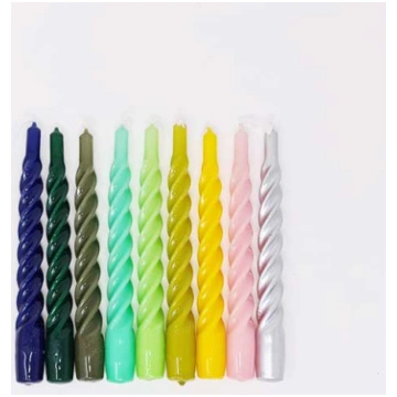 Set of 6 tortiglioni candles Casolaro Hotellerie