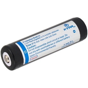 Akumulators 18650 3.7V XTAR litija 2600 mAh iepako