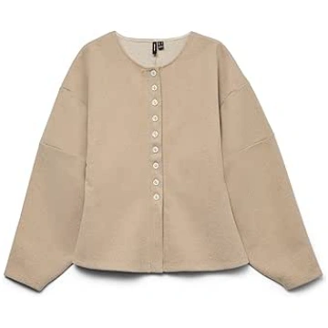 VERO MODA Female Cardigan VMKLEA Cardigan, Silver 