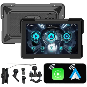SCUMAXCON Motociklu GPS CarPlay ekrāns Portatīvais